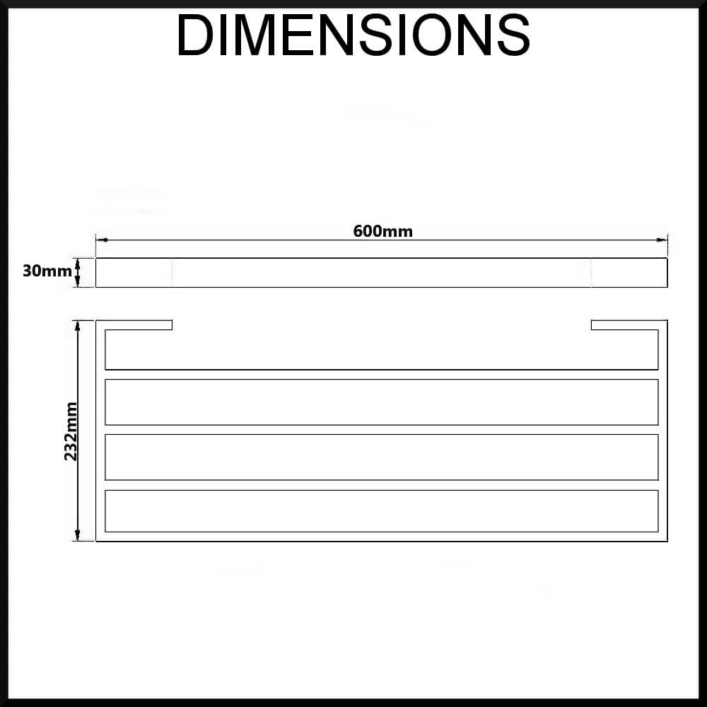 Montangna Stainless Steel Towel Rack Dimensions