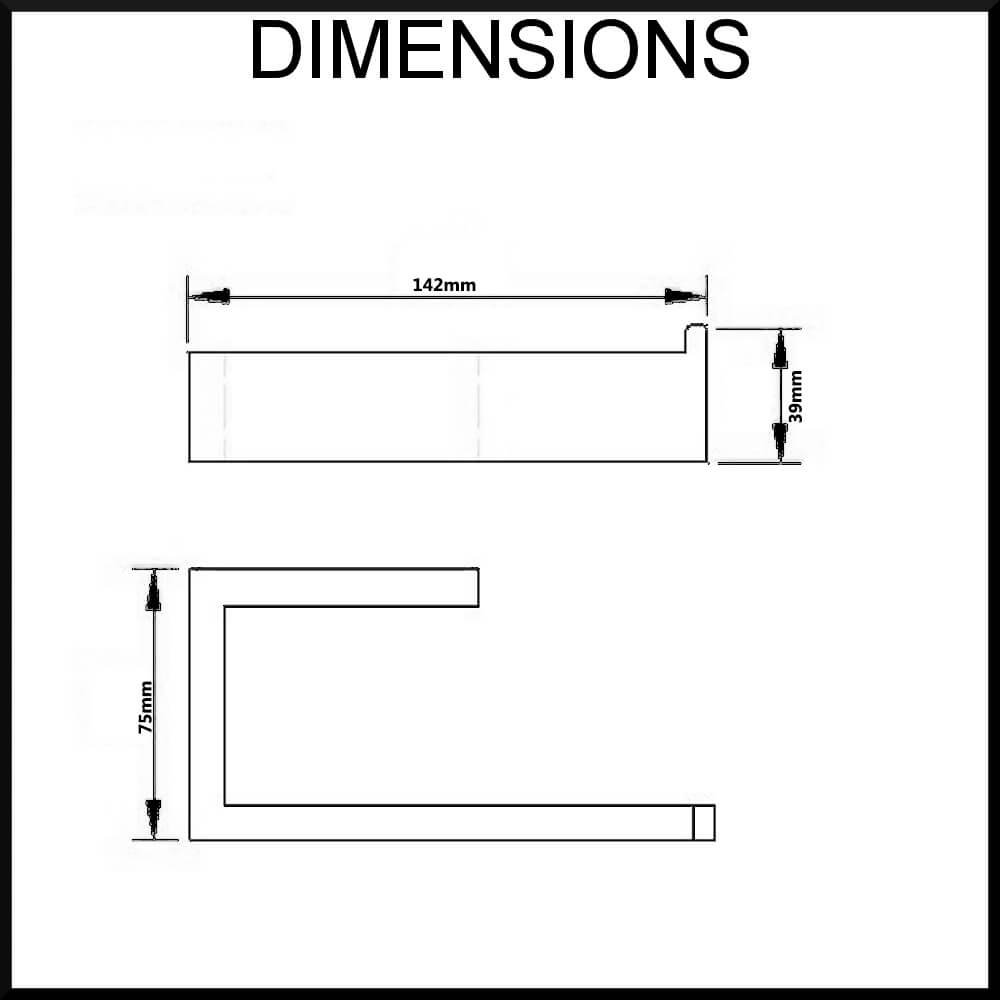 Montangna Stainless Steel Toilet Paper Holder Dimensions