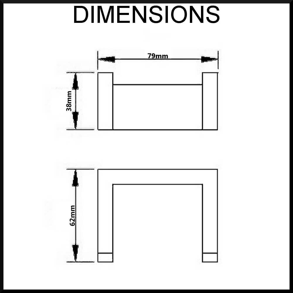 Montangna Stainless Steel Robe Hook - Double Dimensions