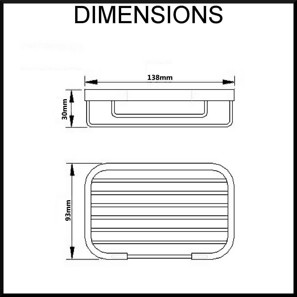 Stainless Steel Soap Basket Dish Dimensions