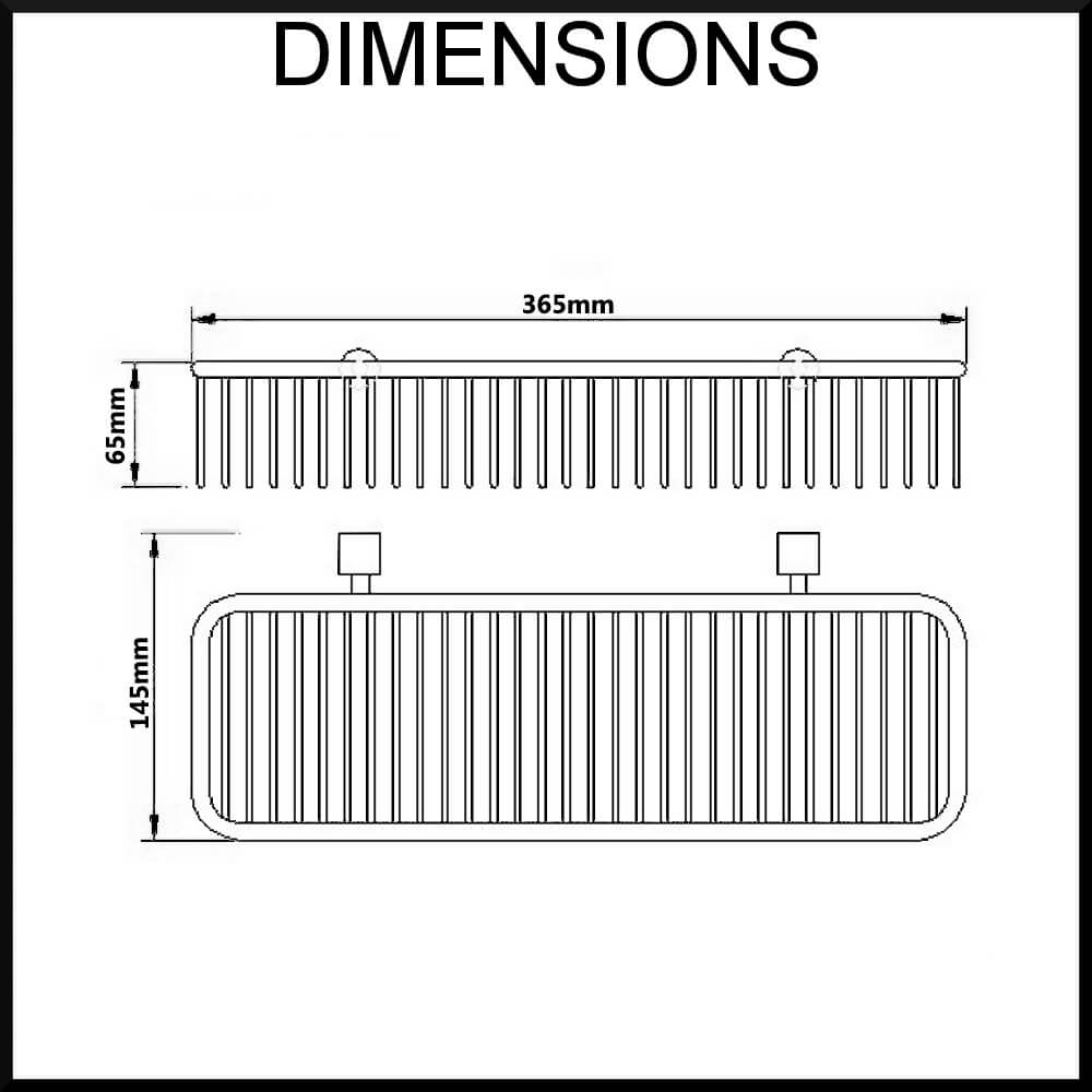 Stainless Steel Bathroom Wall Basket Dimensions