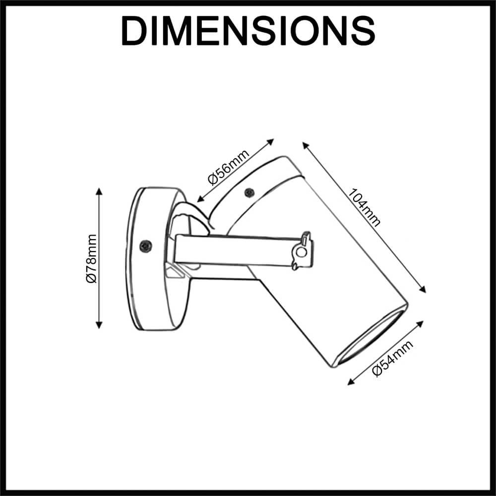 single spot light surface mounted