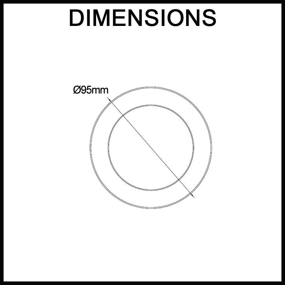 Round Clip Type Changeable Downlight Faceplate Ring - Matte Black 