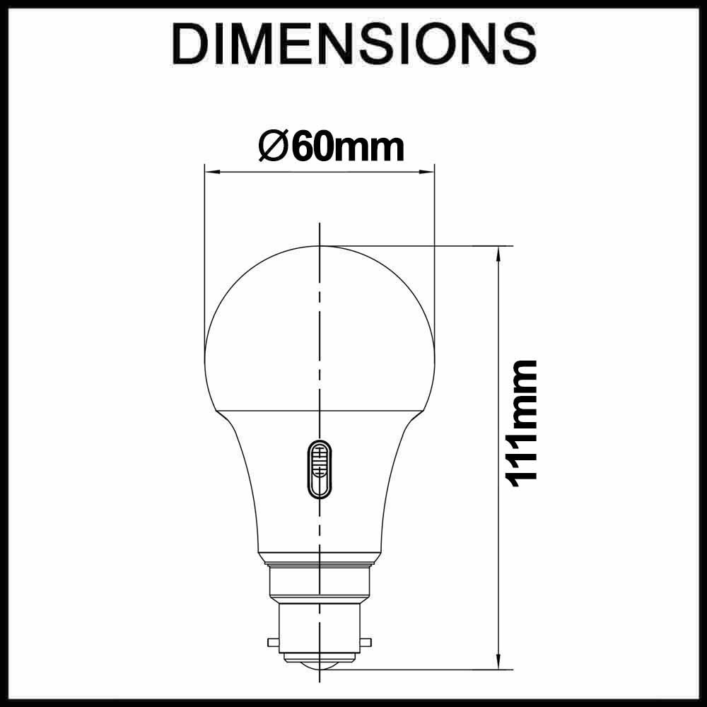 LED Globe 240V Bayonet 10W - Tri Colour
