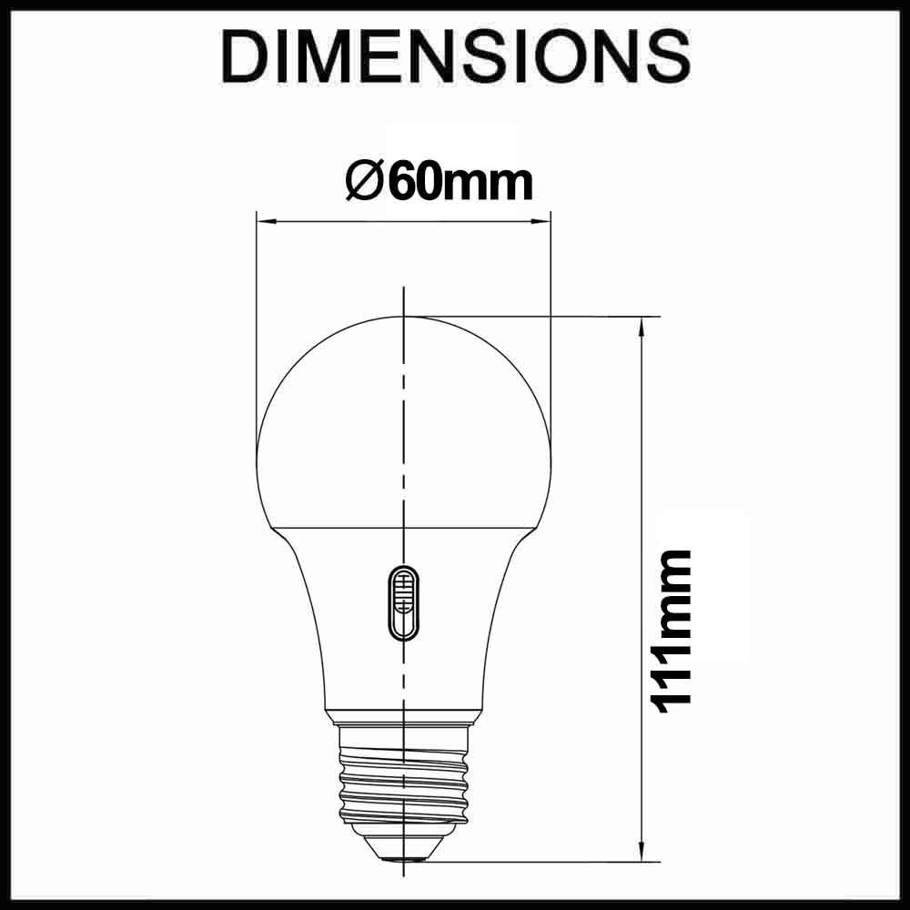 LED Globe 240V Edison Screw 10W - Tri Colour