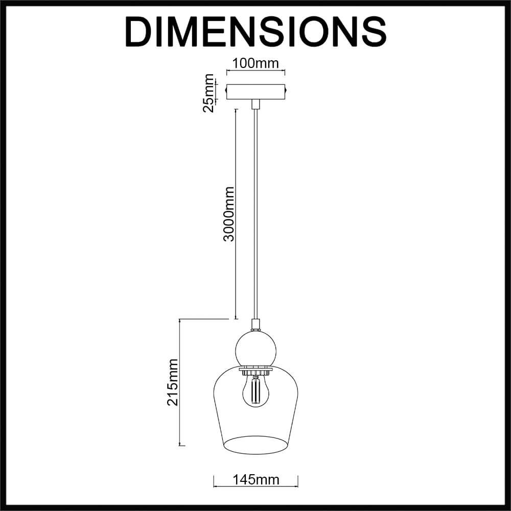 ellipse glass single pendant light
