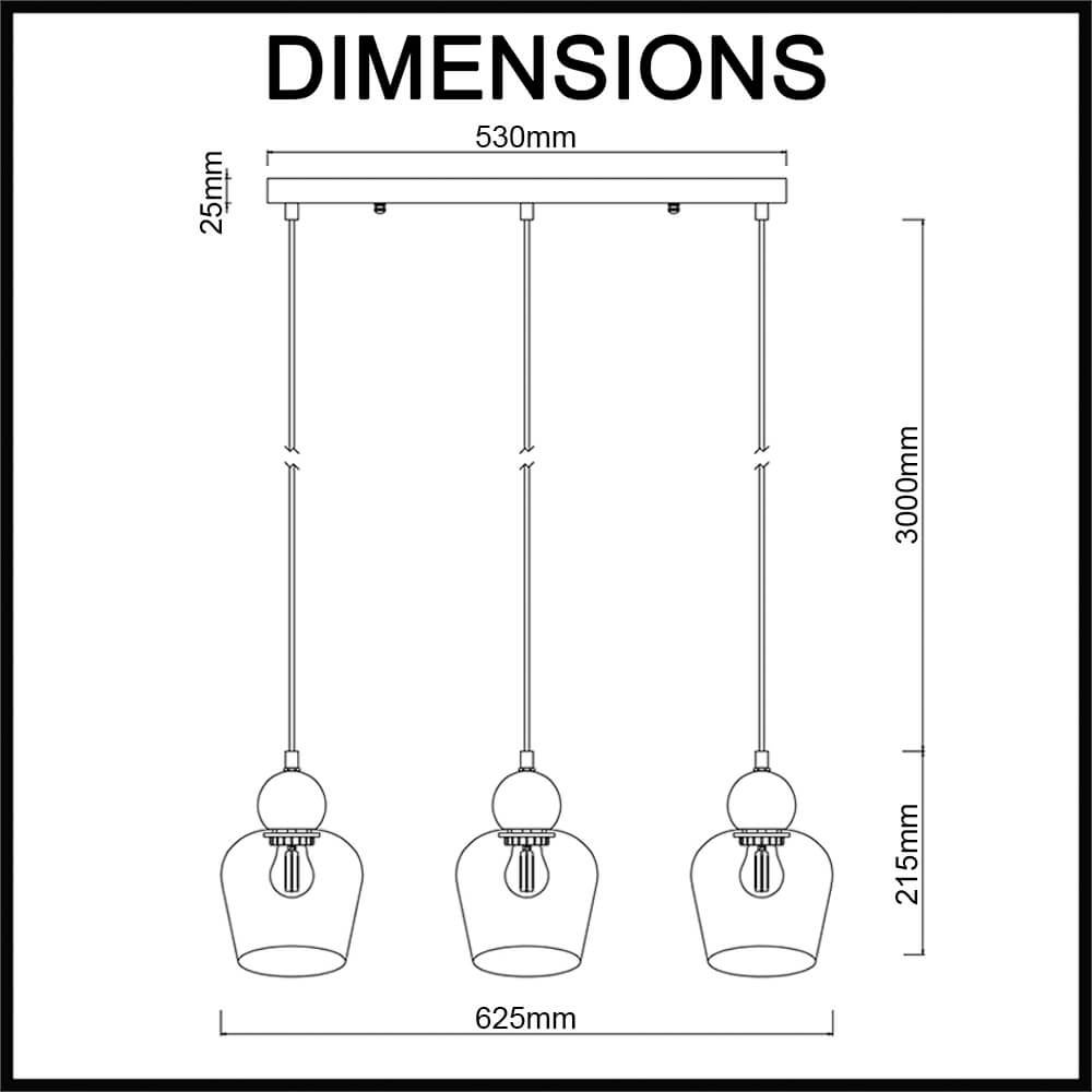 ellipsed glass bar pendant lights
