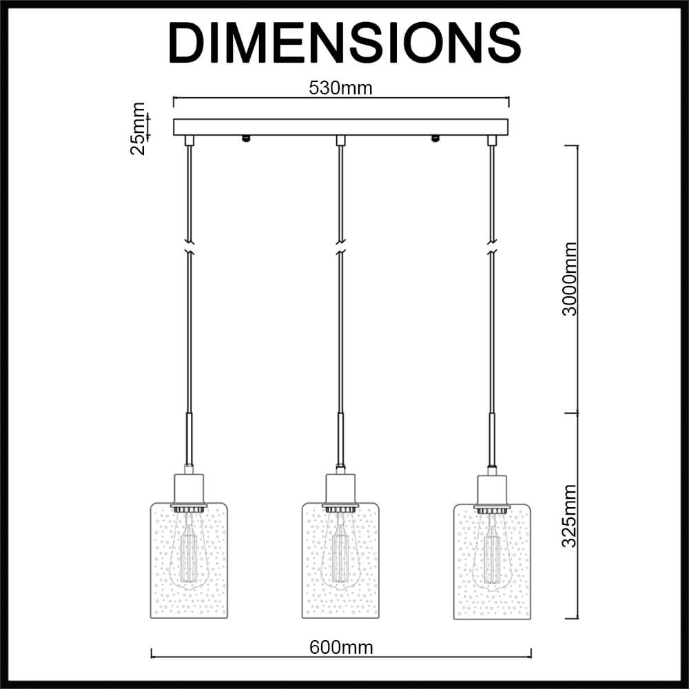 dotted pendant light bar