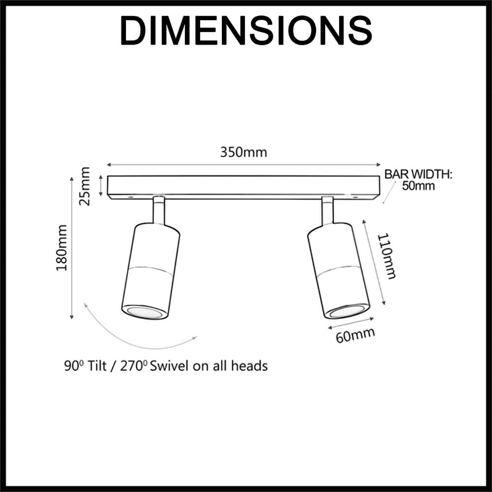 outdoor head adjustable 2 way spot light