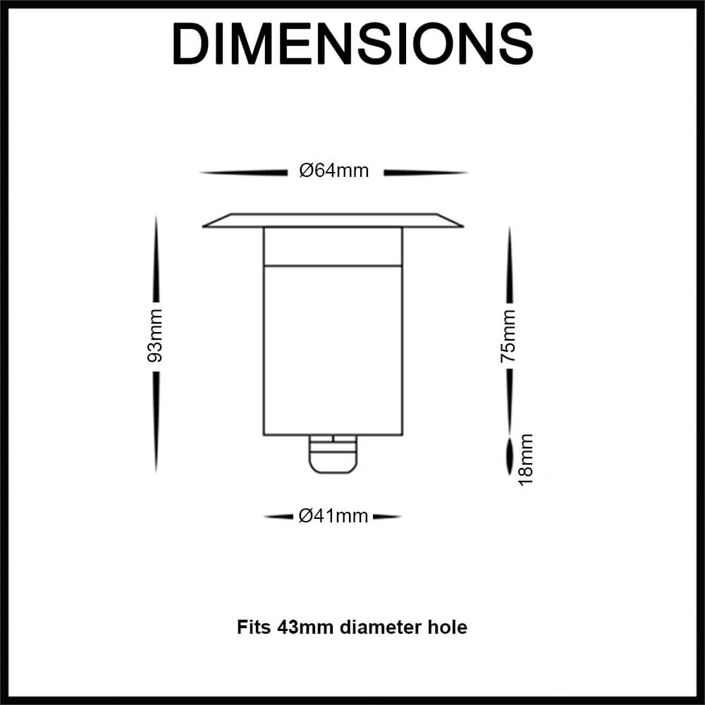 exterior recessed deck lights ip67 dimensions
