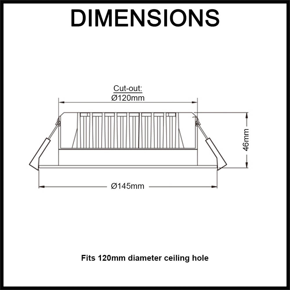 motion sensor downlights low profile recessed 120mm cutout