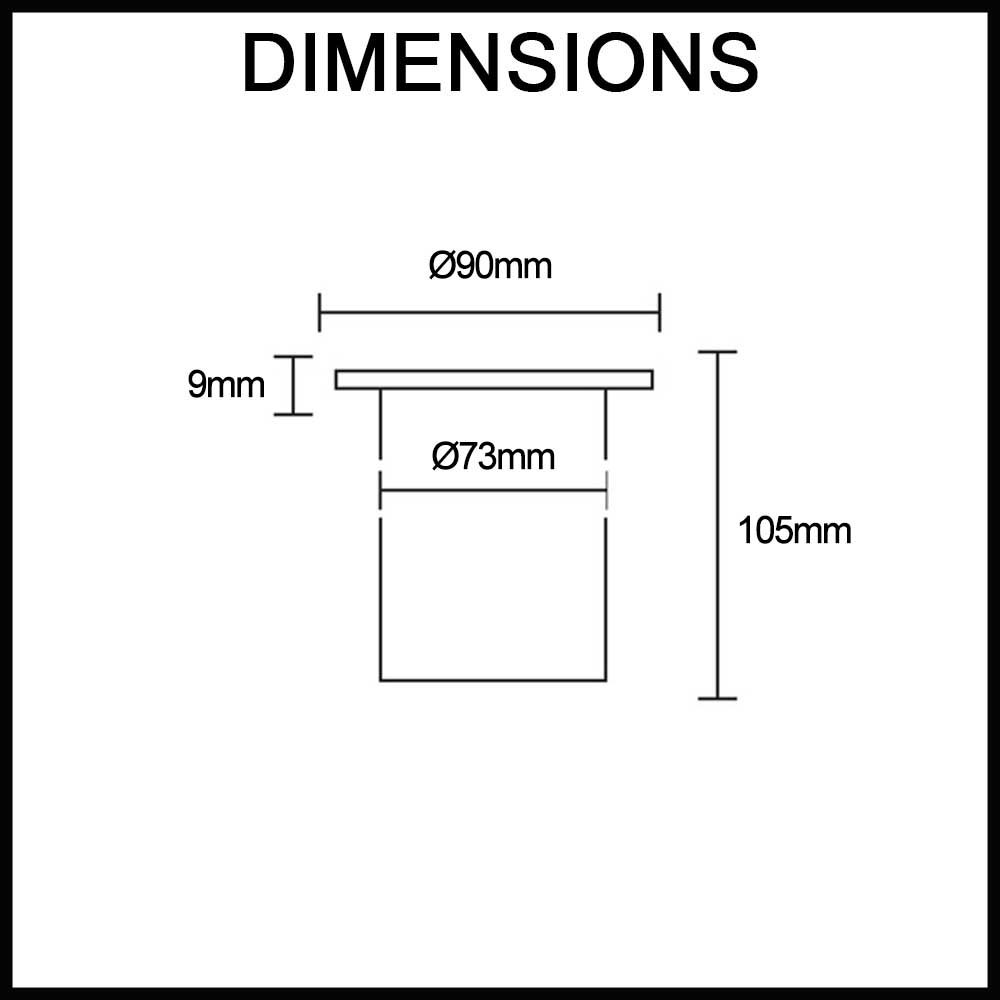 Round inground recessed up light dimensions guide