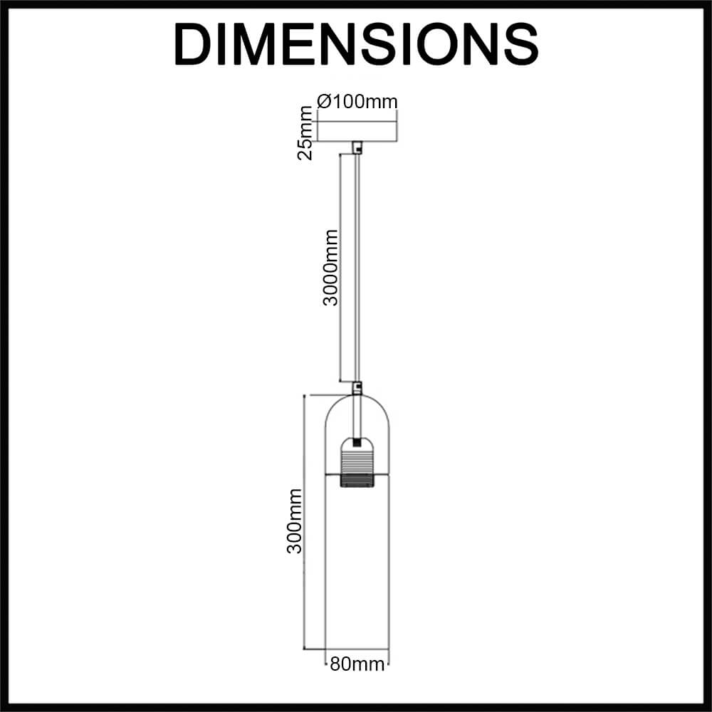 pastille pendant light dimensions