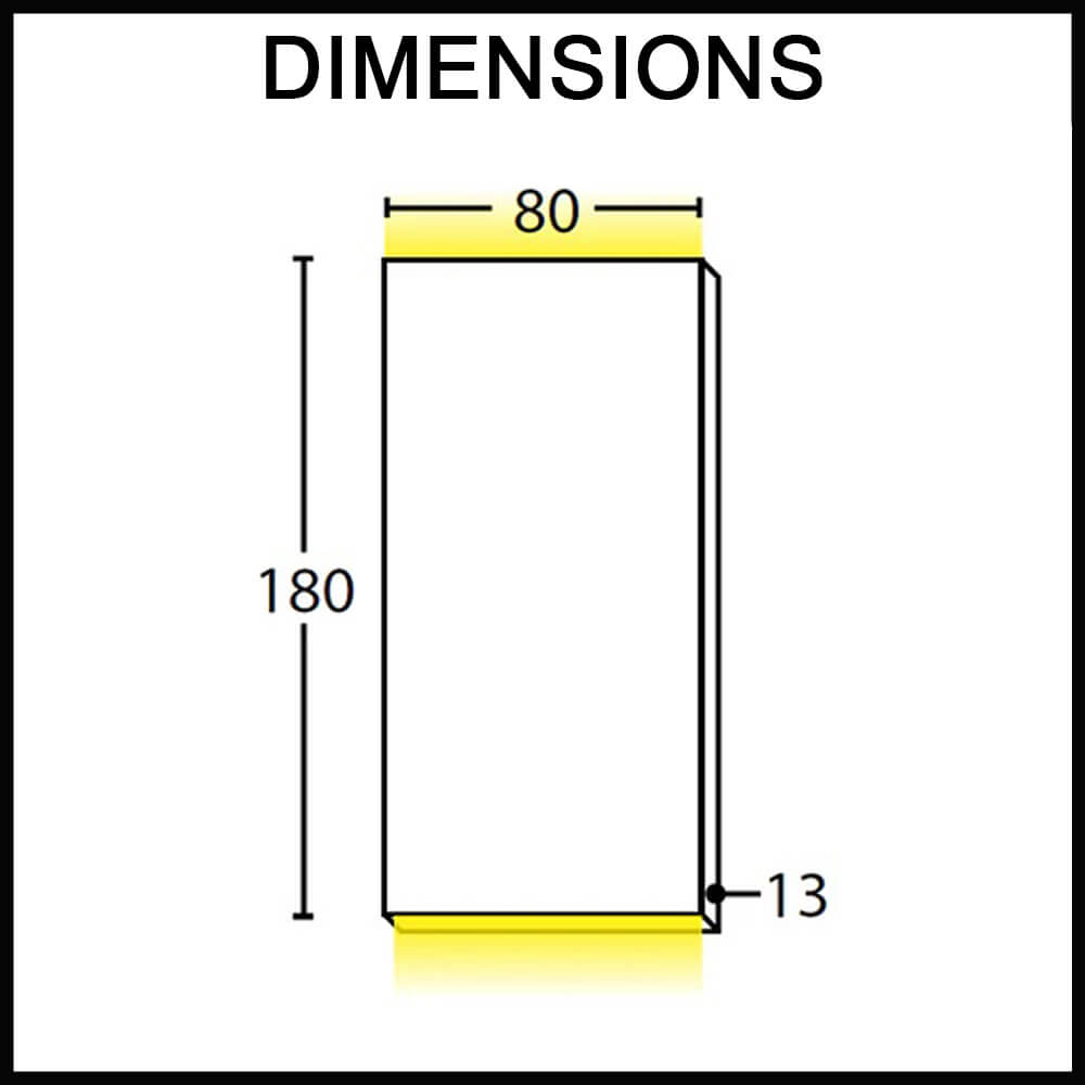 Outdoor Rectangle Wall Mounted Pillar Up and Down Light Dimensions Guide