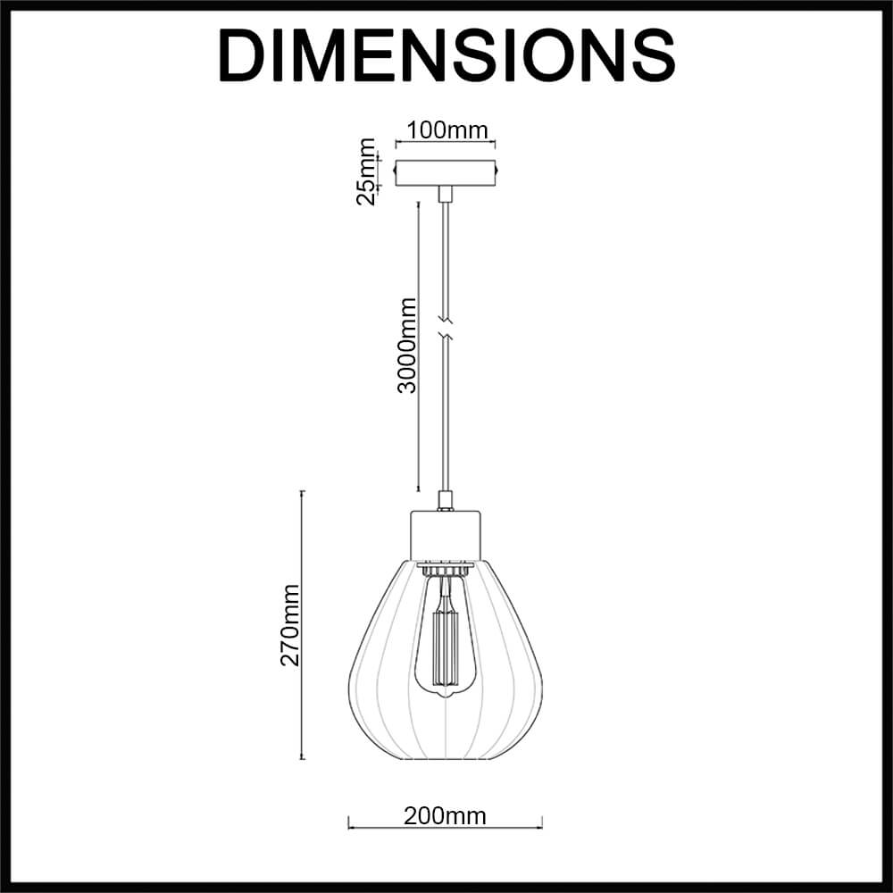 tulip wine glass pendant light single