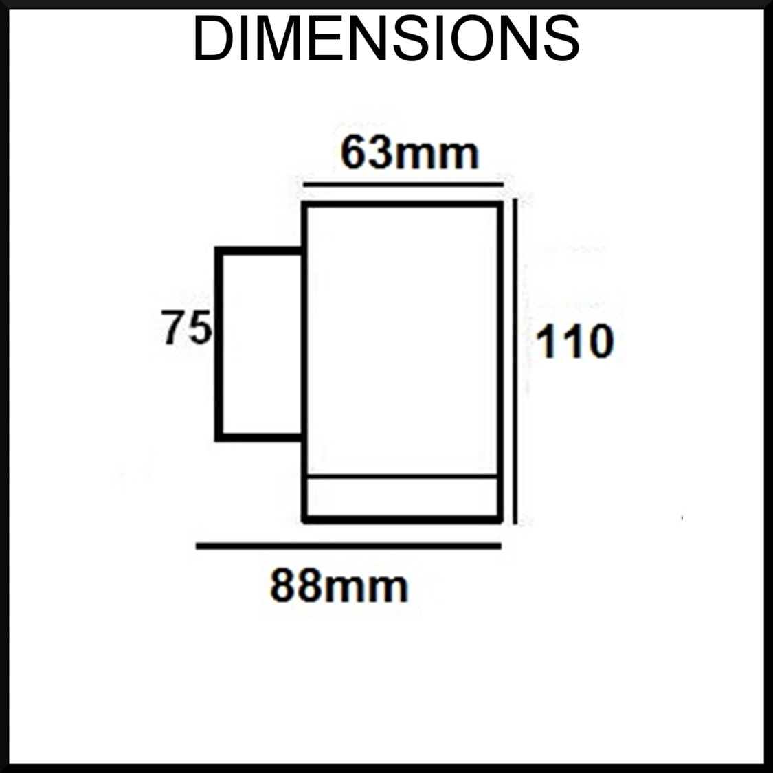 Aluminium outdoor square wall down light