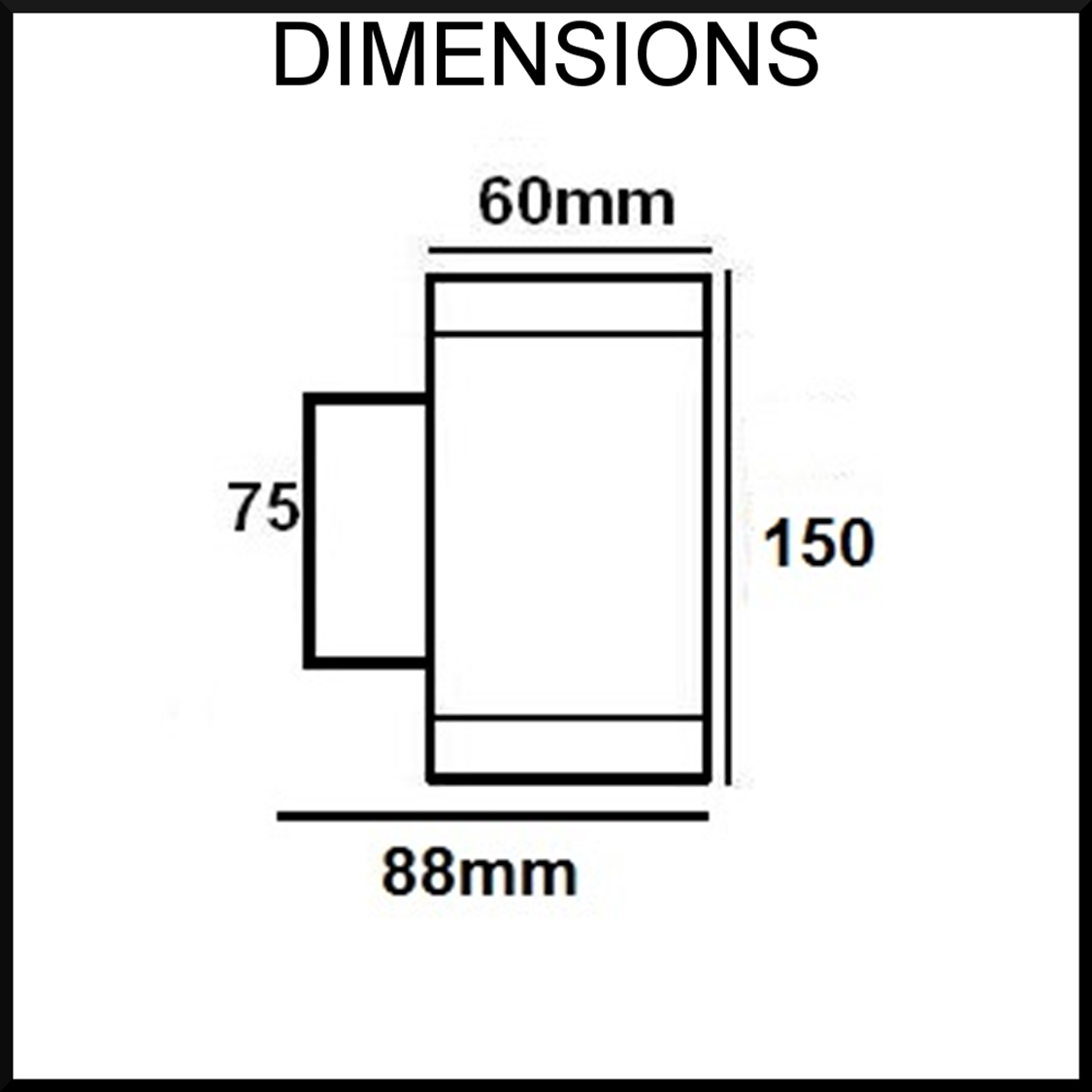 aluminium outdoor square wall up and down light