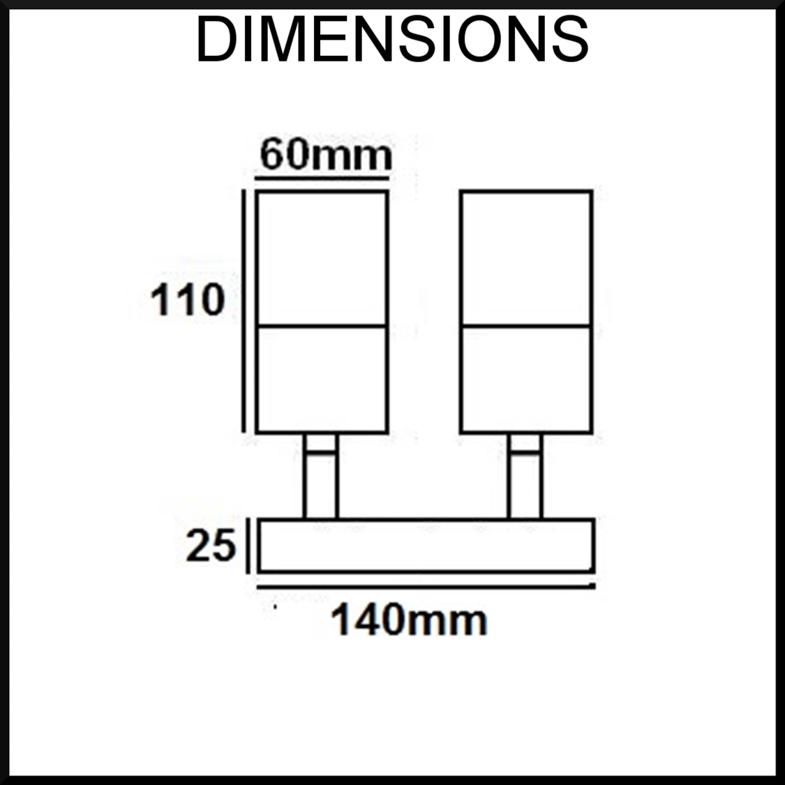 stainless steel outdoor double spot light