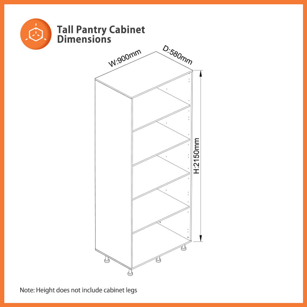 flat pack pantry cabinet 900mm