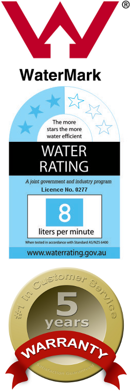 WaterMark WELS 5-Year Warranty