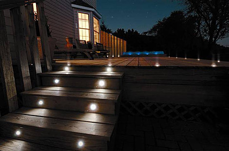 lighted stairs