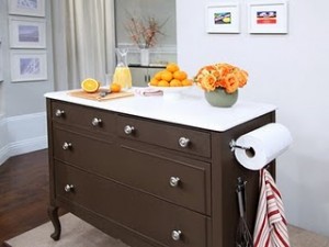 upcycled dresser island