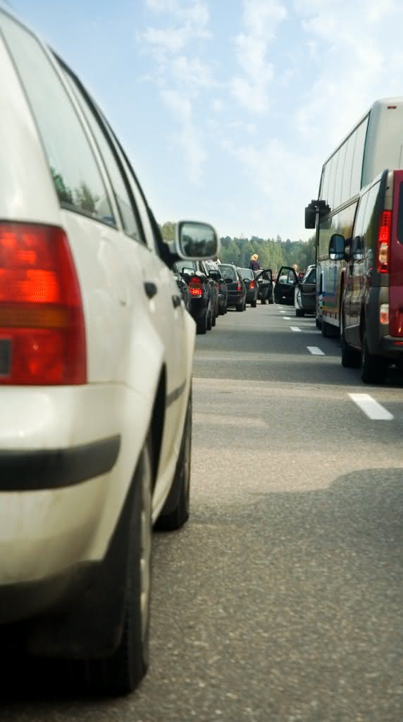 Traffic jam on a highway