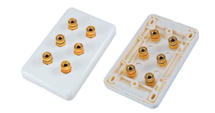 3 speaker wall plate