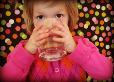 drinking kid