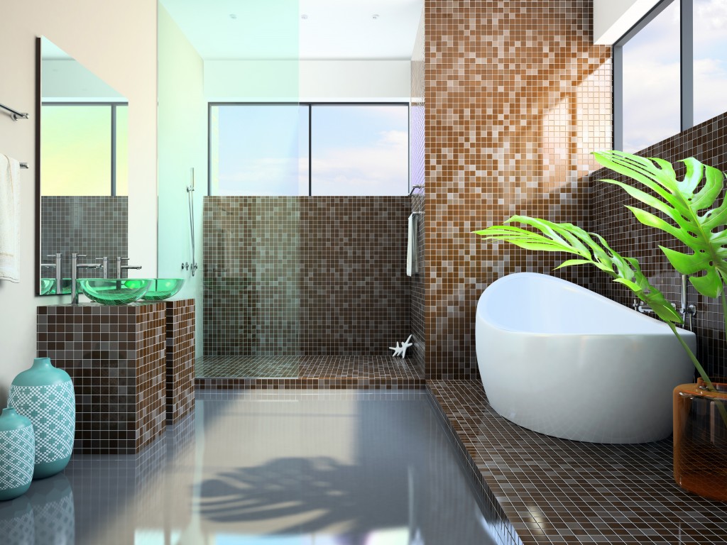 Bathroom with natural lighting