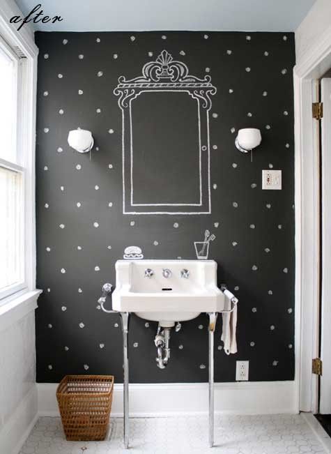 chalkboard-bathroom-diy-paint-feature-wall