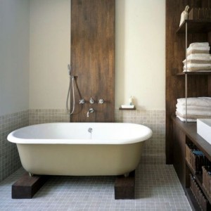 bathroom design features of wood