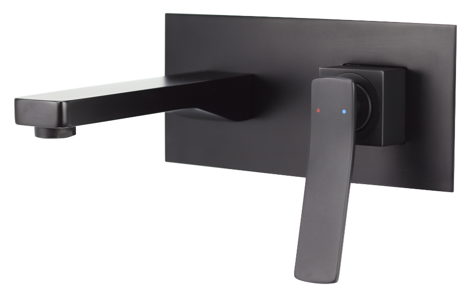 Matte Black Wall Spout and Handle Tap Set how to clean matte black fixtures