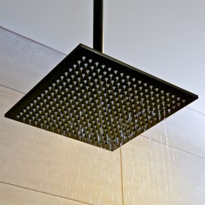 Matte Black Square Rain Shower Head