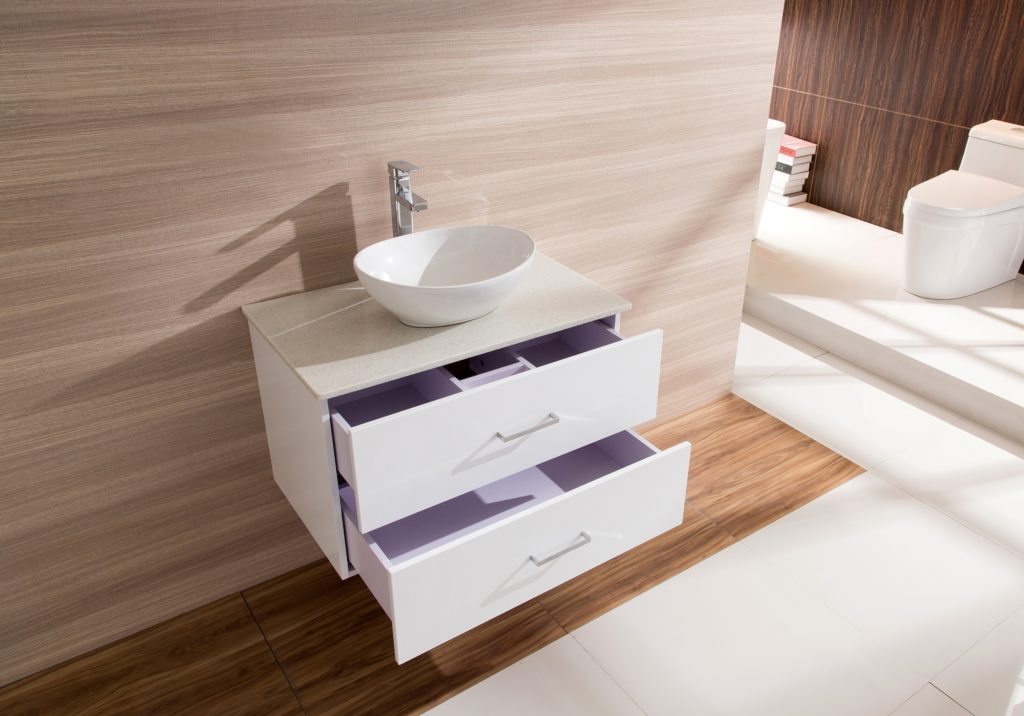 wall-hung vanities for small bathrooms Bathroom Vanity Ceramic Basin Stone Top Modern Ensuite