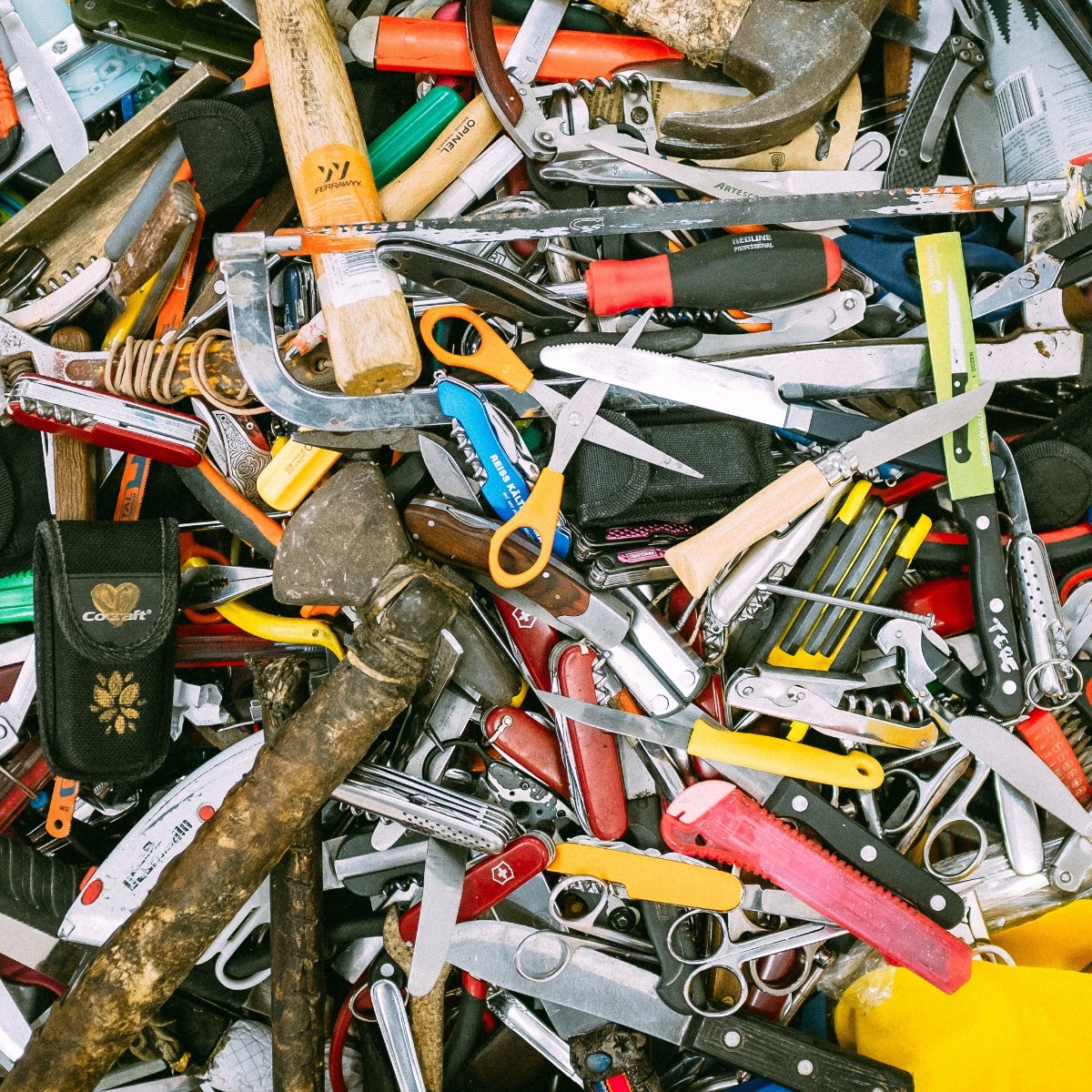tools pile of DIY tools
