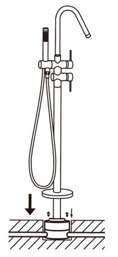 Floor Mixer Cover Plate floor bath mixer concealed box