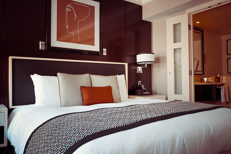 Bedroom Upgrade use pillows and throws