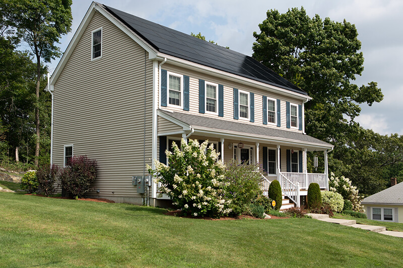 home with solar panels