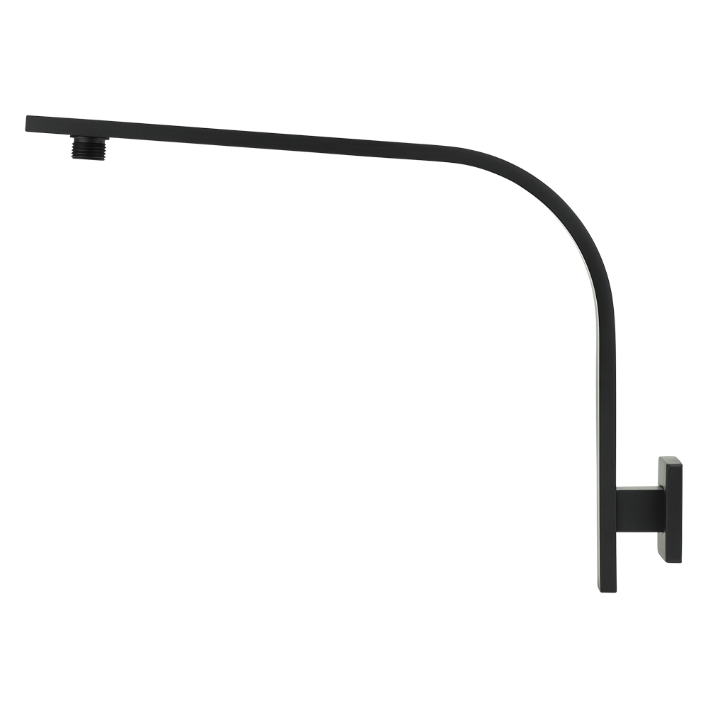 matte black shower arm Vale flat goose shower arm matte black