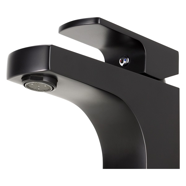 matte black basin mixer tap Aguzzo Terrus single basin mixer tap matte black