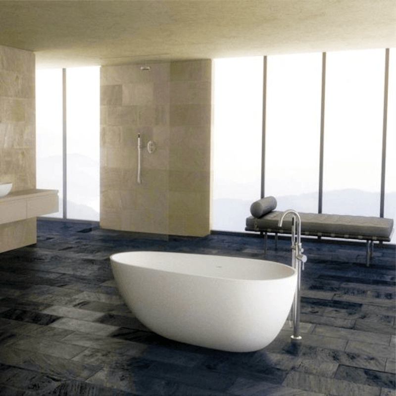 floor standing bath mixer tap Aguzzo Pulito Artsone Freestanding Bath with Floor Mixer Tap