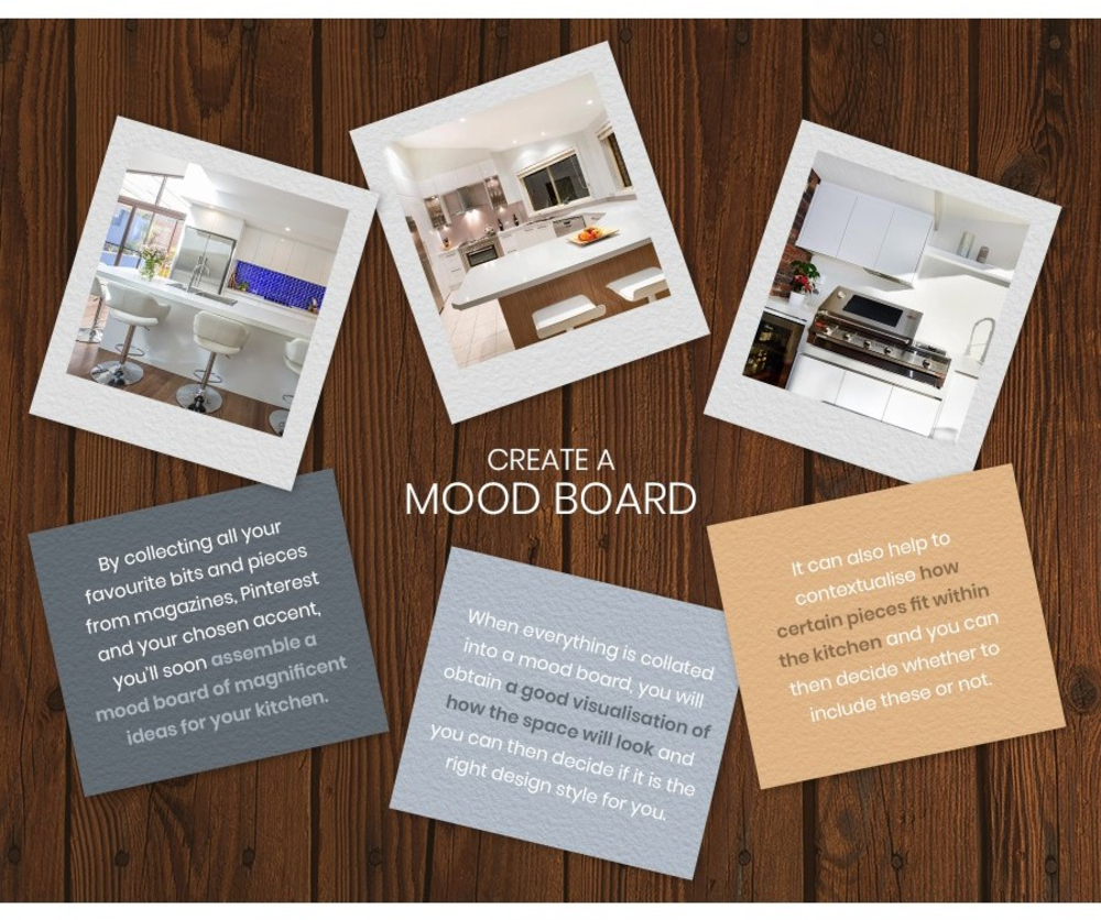 kitchen design - how to find your kitchen style - create mood board