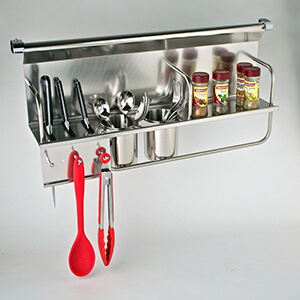 kitchen wall storage rack organiser
