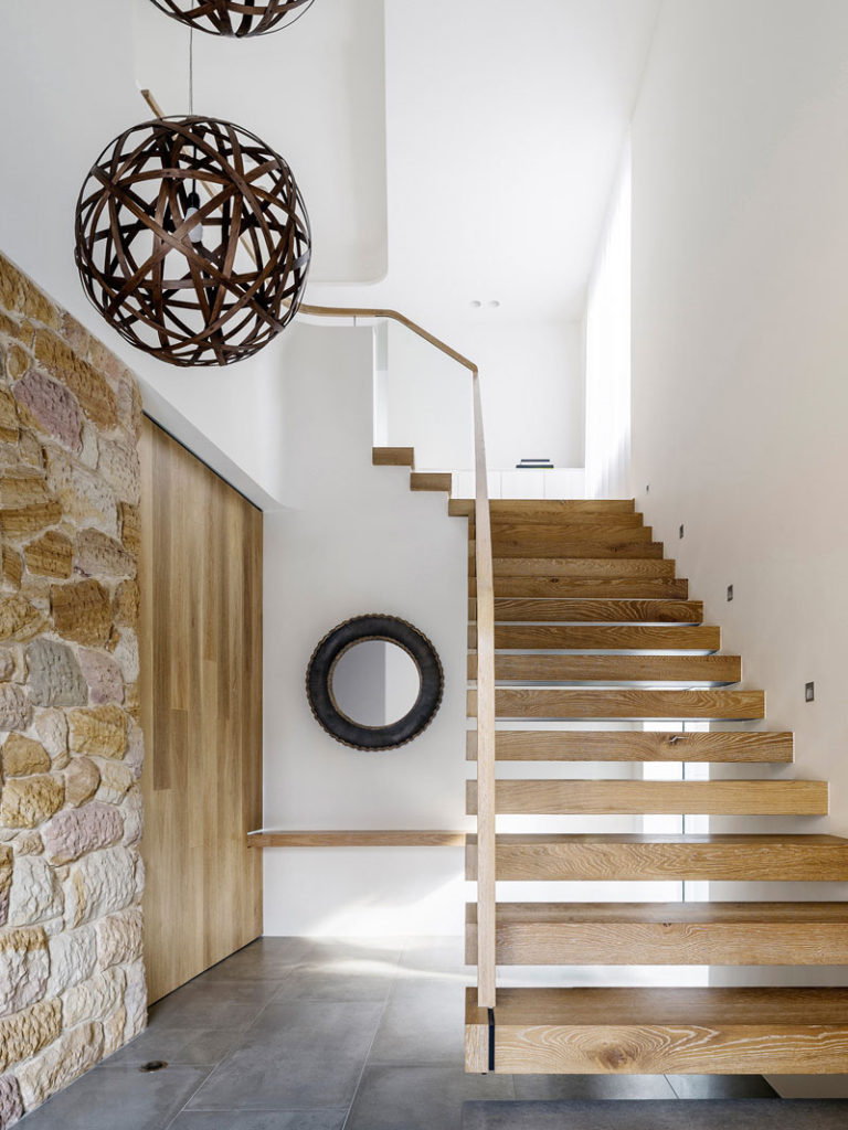 floorboards on feature surfaces floorboards used for door, shelf, stairs