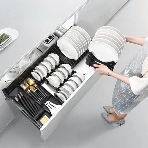 kitchen cupboard dish rack