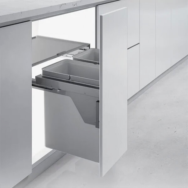 Twin Slide Out Concealed Waste Bin