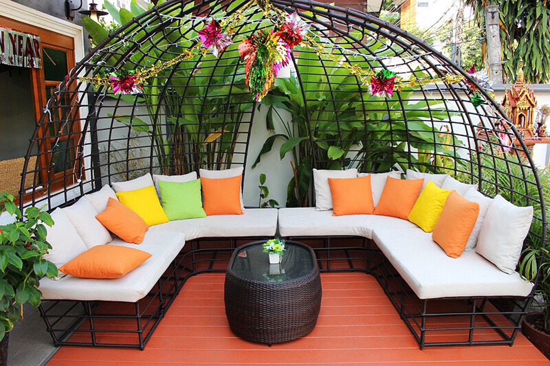Patio Furniture colourful patio
